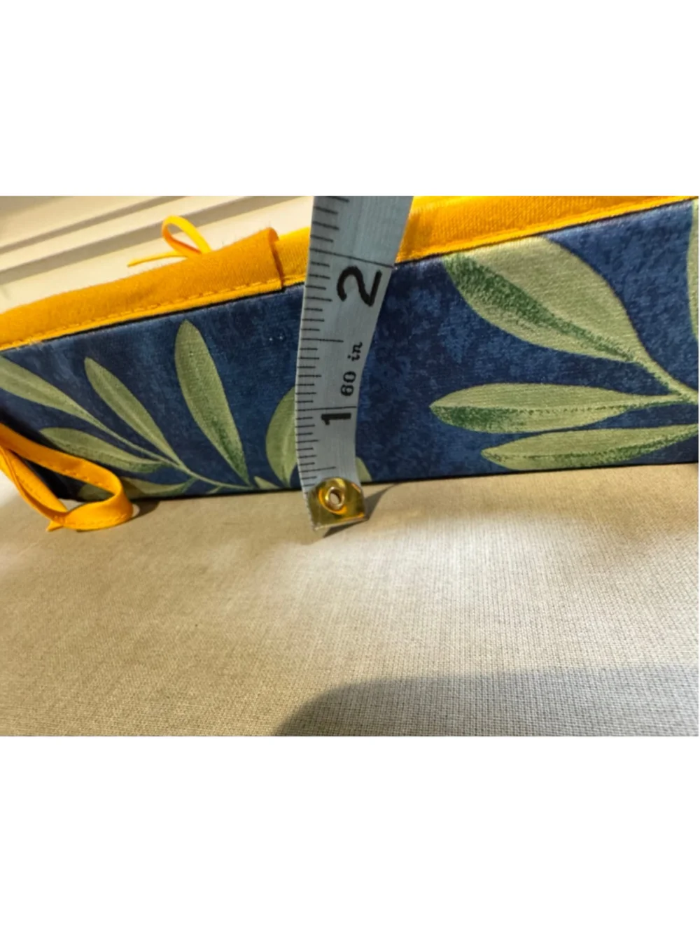 Unbranded Italian Table Bread & Casserole Basket. Blue Yellow Cicada Print